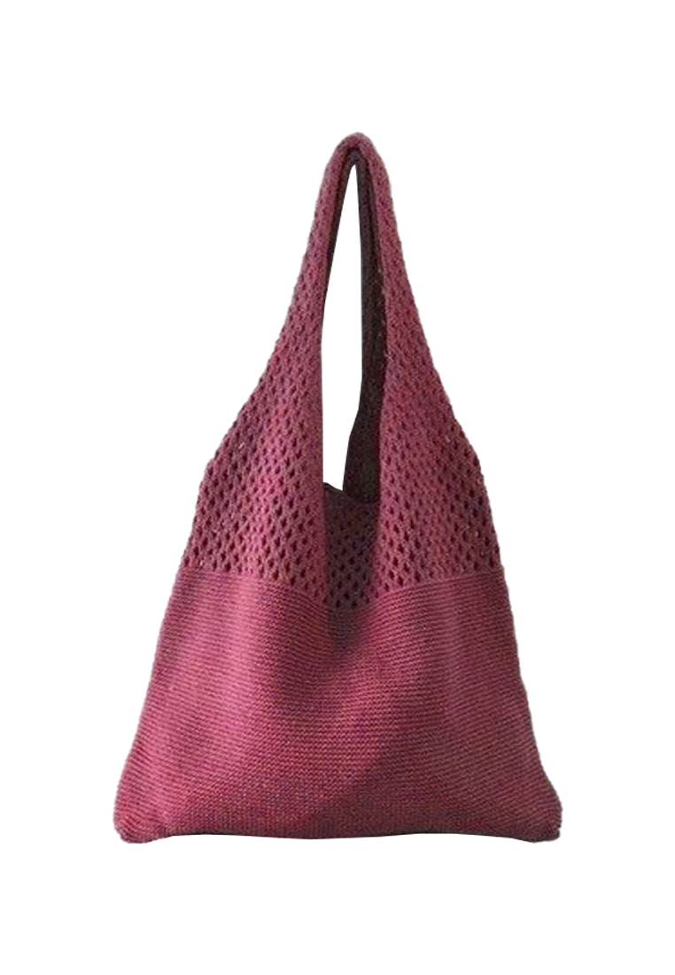 New Vintage Hollow Woven Tote Bag Large Capacity Shopping Bag CA080701