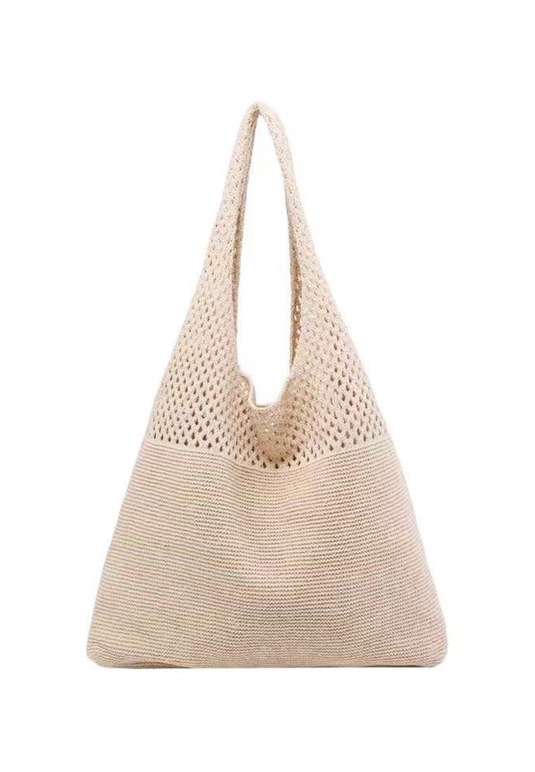 New Vintage Hollow Woven Tote Bag Large Capacity Shopping Bag CA080701