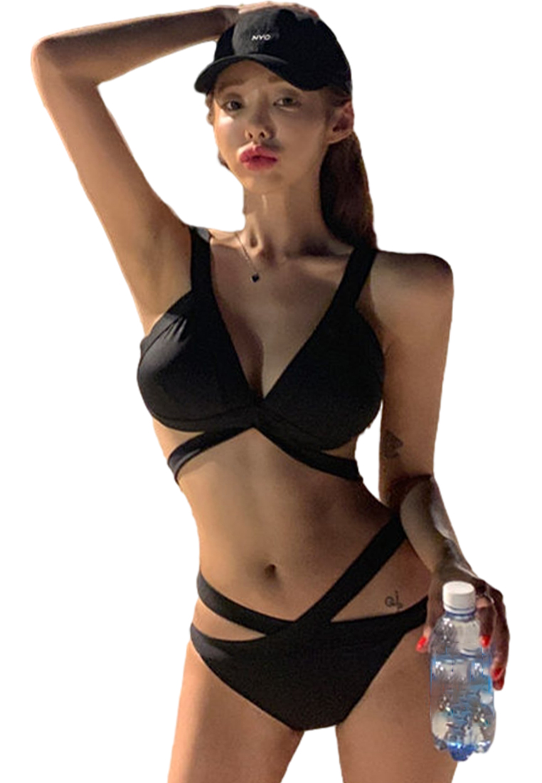 New black triangle bikini swimsuit CA24032101