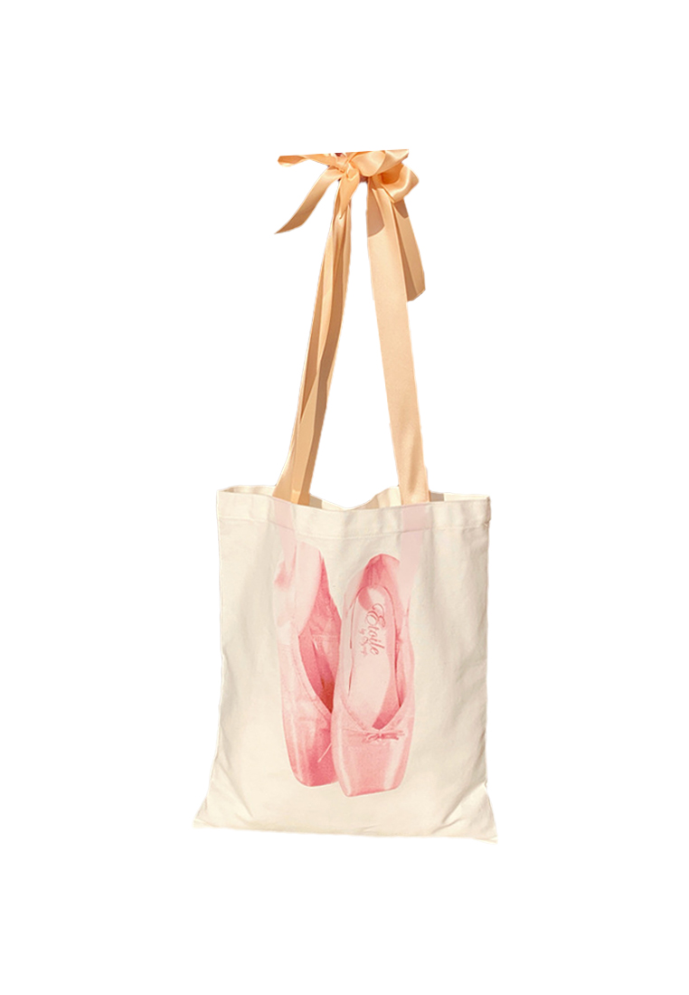Spring and Summer Ballet Shoes Printed Ribbon Shoulder Bag CA24042601