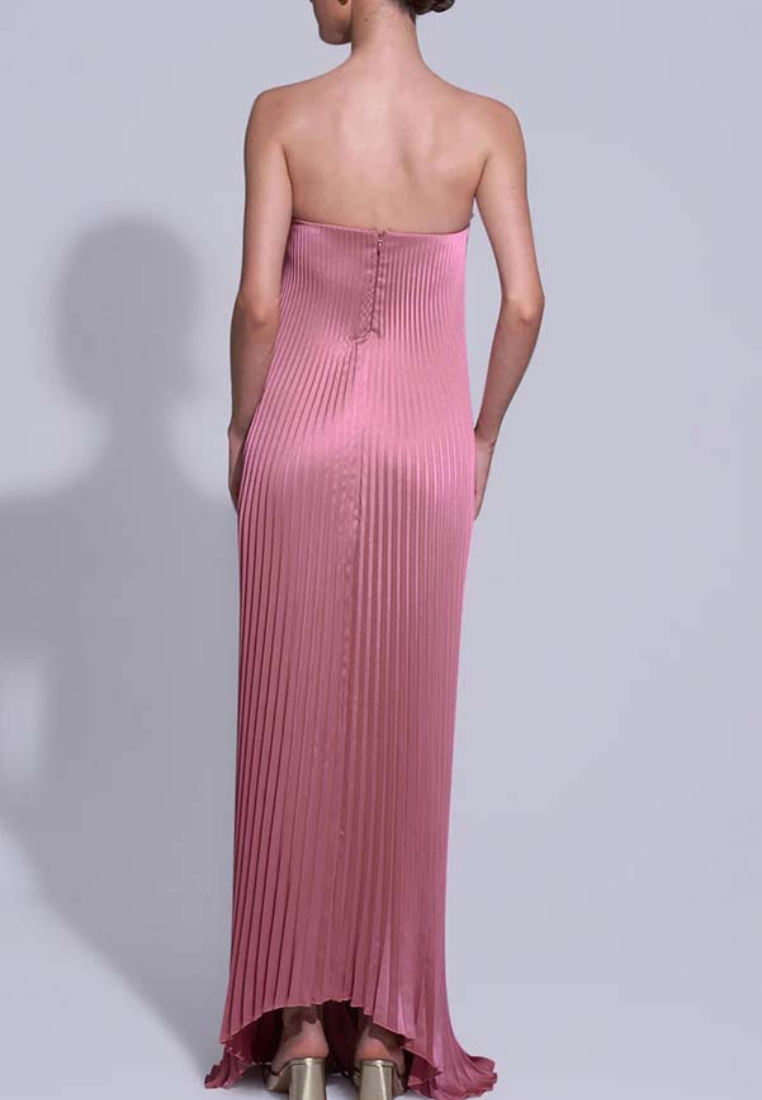Sexy pleated strapless dress CA251103D01