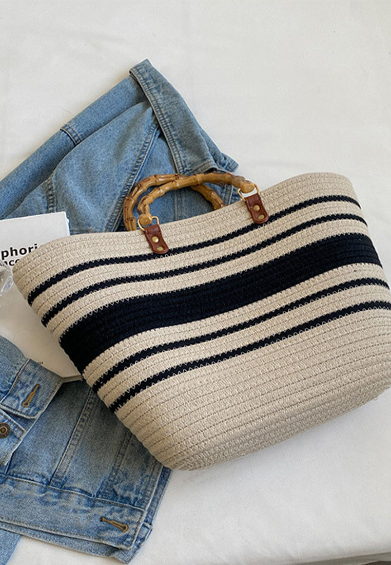 2024 New Fashion Large Capacity Bamboo Joint Totes CA24032301BE