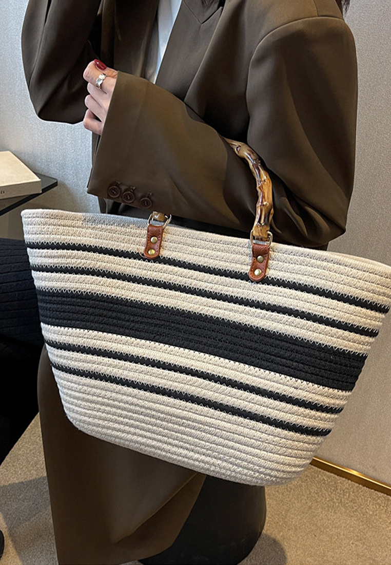 2024 New Fashion Large Capacity Bamboo Joint Totes CA24032301BE