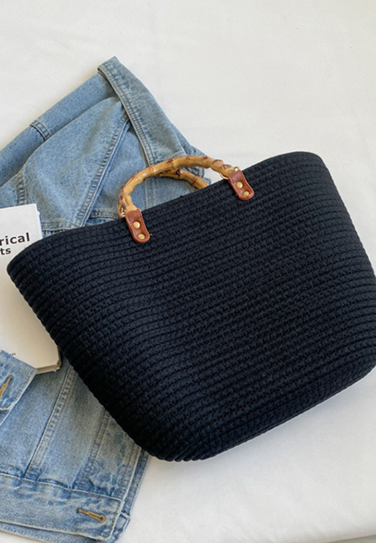 2024 New Fashion Large Capacity Bamboo Joint Totes CA24032301BE