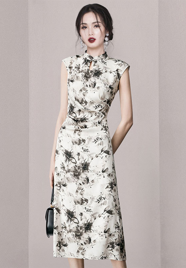 2024 autumn style Chinese style waist cinched dress CA24090301BE