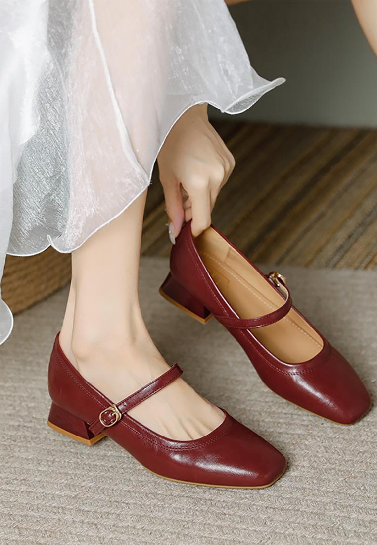 New French leather women's shoes CA25030312RD