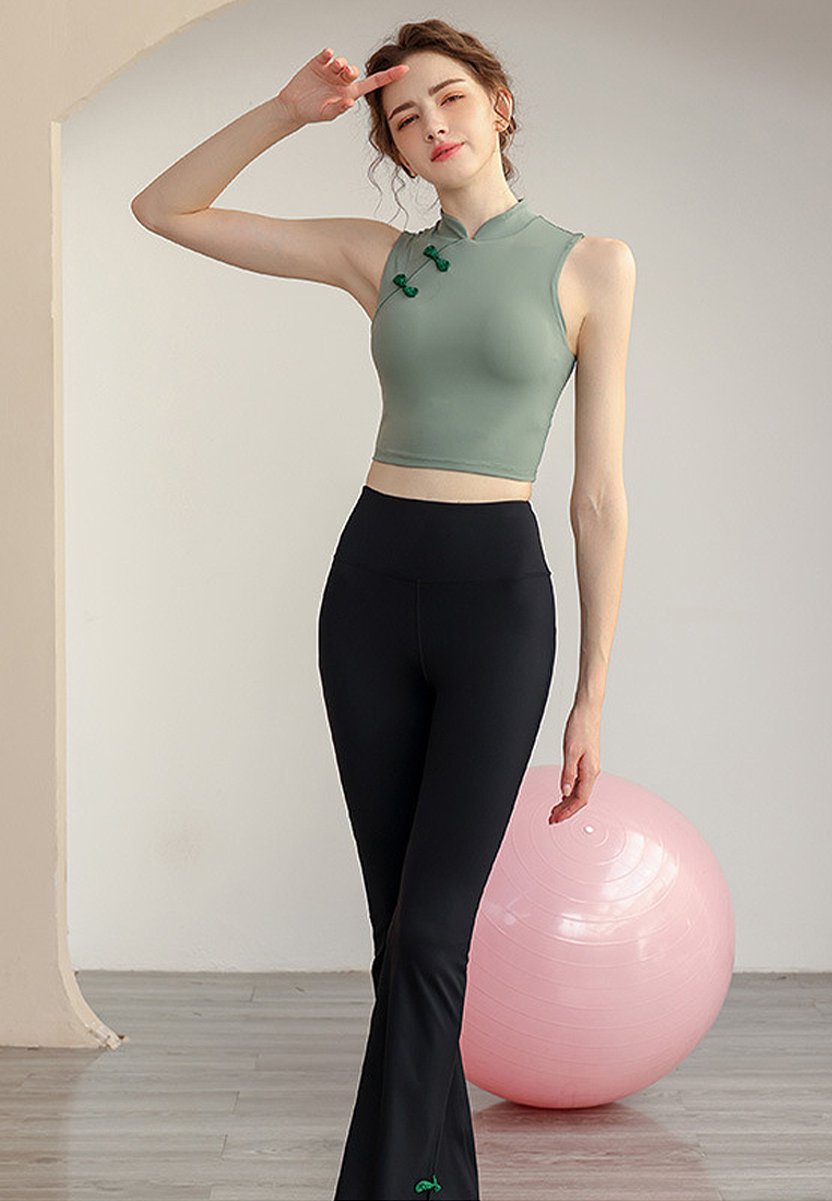 2024 Solid Color Running Sports Bra Yoga Dress CA24032201GR