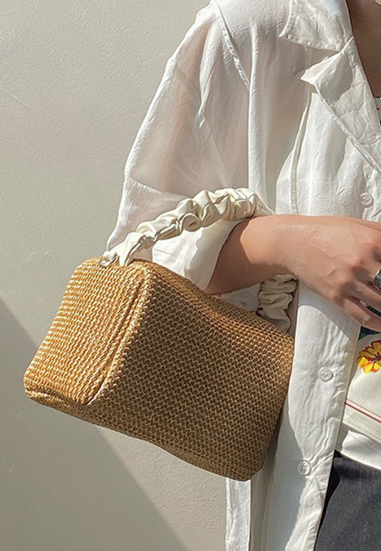 2025 Summer New Retro Color Contrasting Handbag CA25032701W