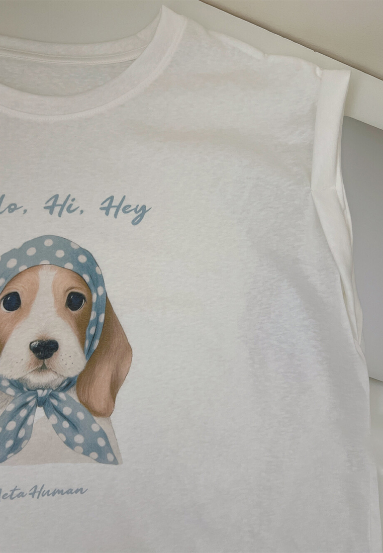 Summer New Casual Retro Printed Round Neck Top CA25070901W