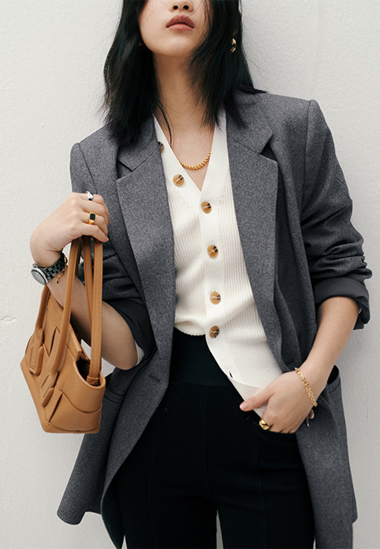 French gray suit design luxury quality  casual suit CA101901