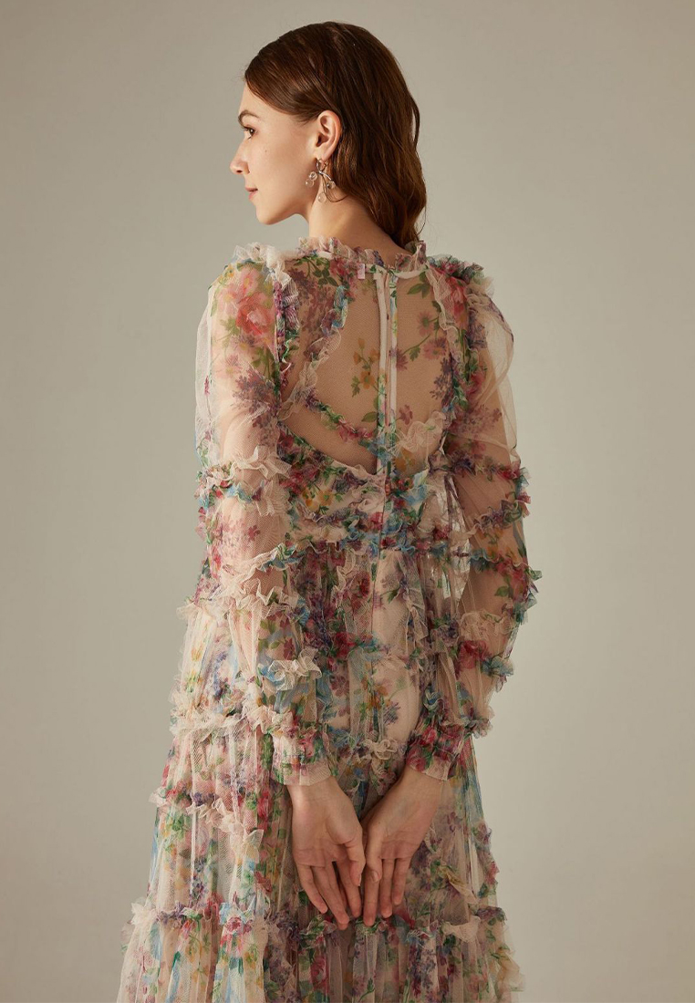 2023 Pleated Long Sleeve Exquisite Elegant Dresses CA090801BE