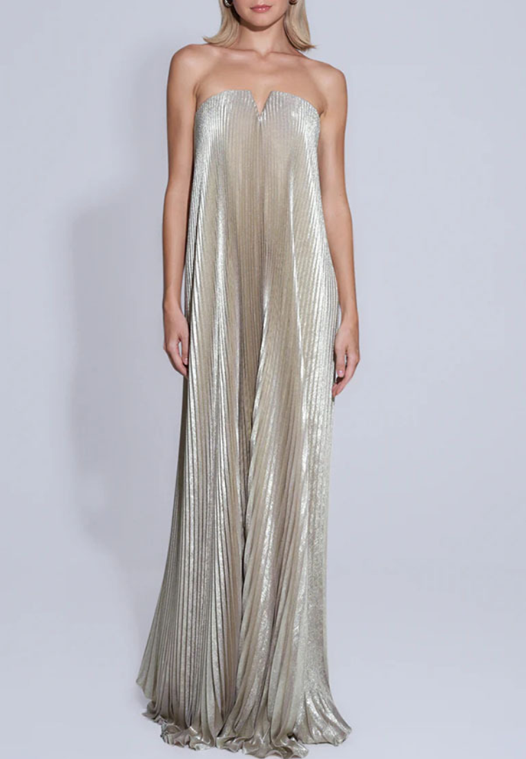 Sexy pleated strapless dress CA251103D01