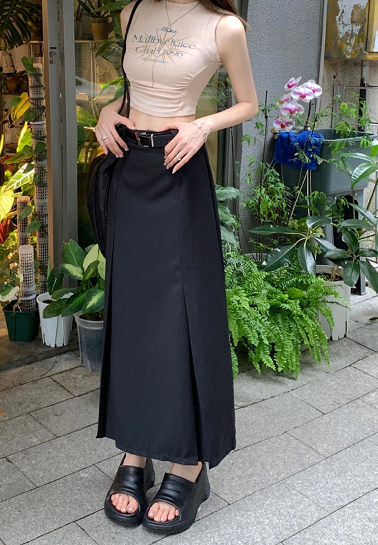 Spring 2023 new suit skirt women's high-waist thin A-line 5084