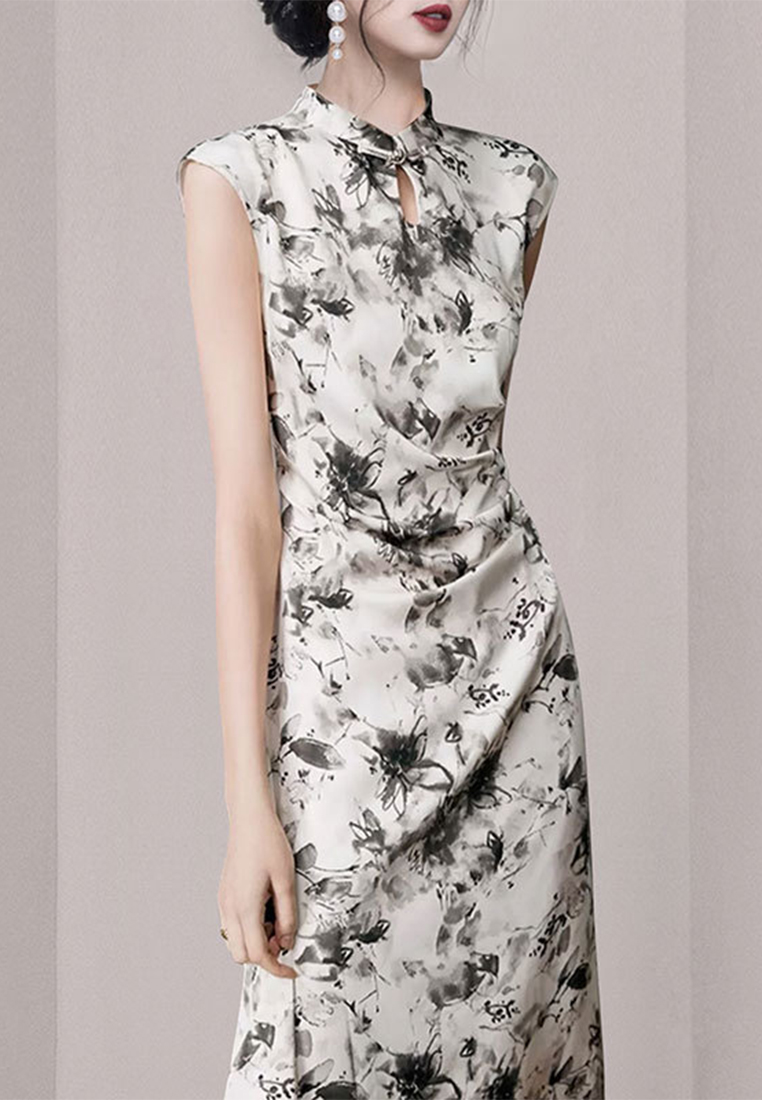 2024 autumn style Chinese style waist cinched dress CA24090301BE