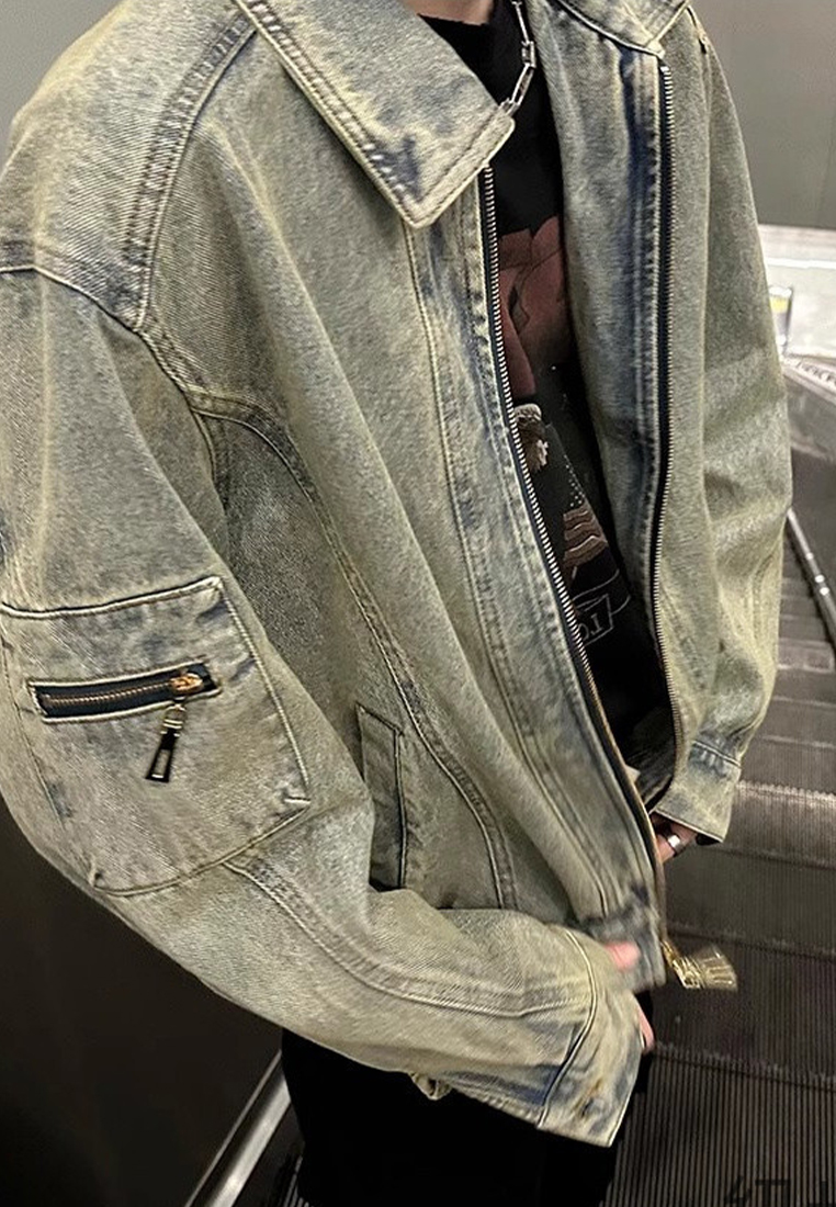 2024 men's new denim jacket American top CA24101401GY