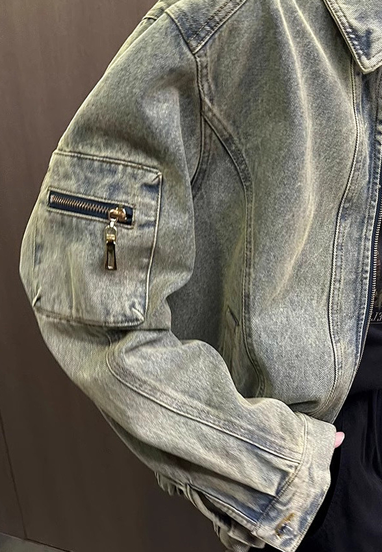 2024 men's new denim jacket American top CA24101401GY