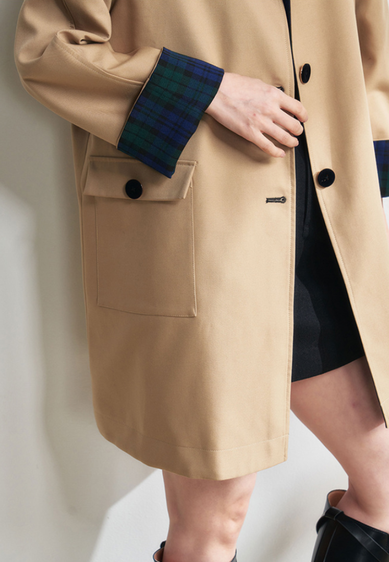 New Elegant Classic Trench Women Jackt Coat K25112103