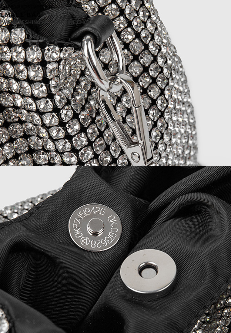 Korean version rhinestone hand-held stylish crossbody bag CA24121001SL