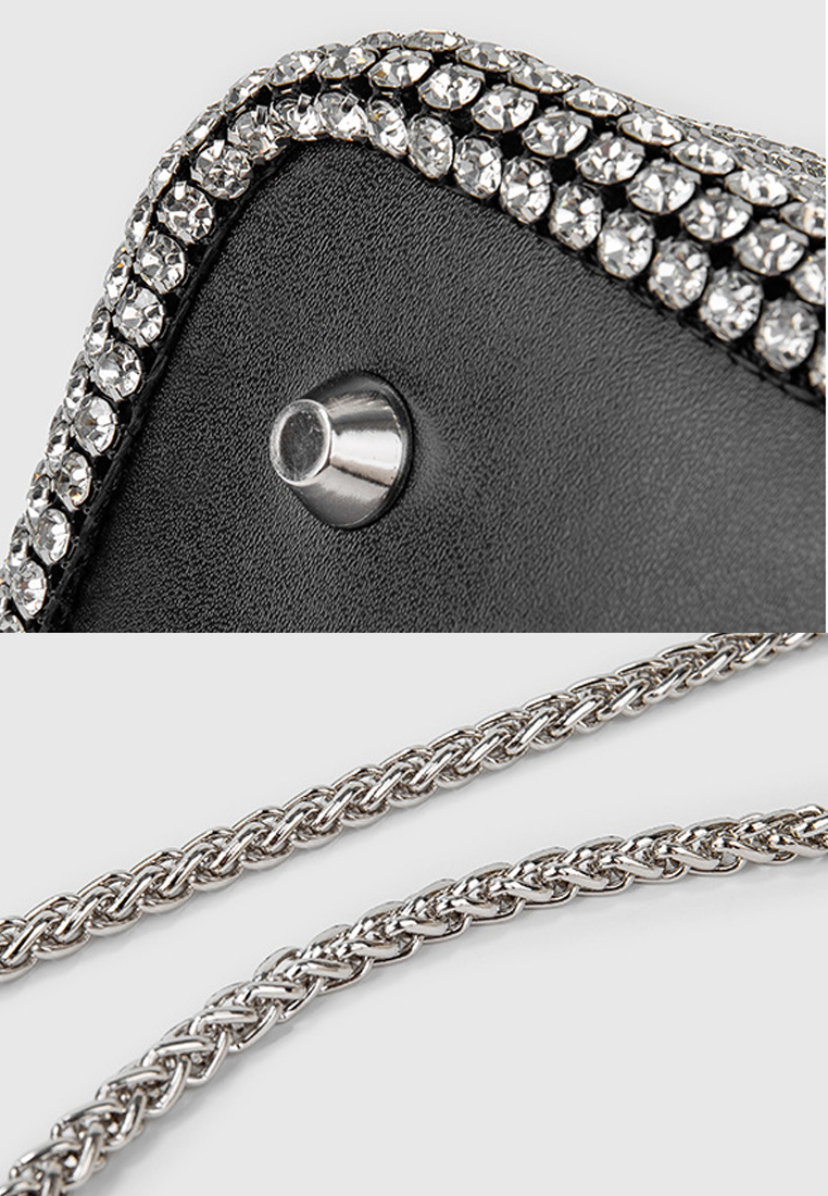 Korean version rhinestone hand-held stylish crossbody bag CA24121001SL