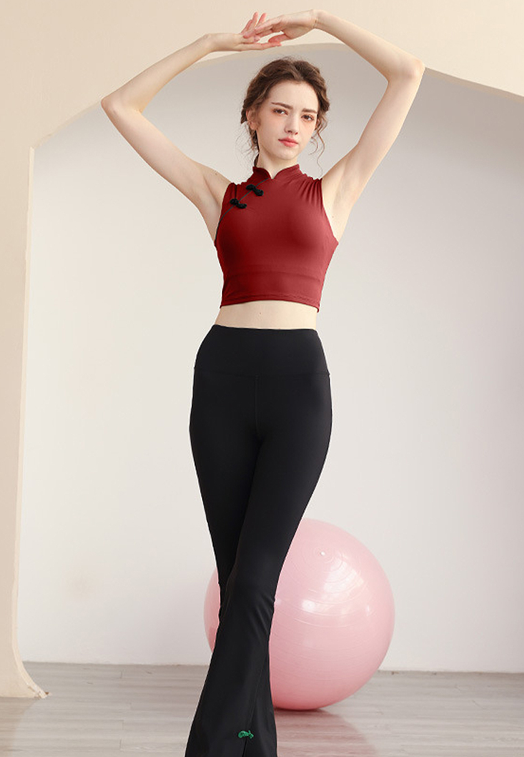 2024 Solid Color Running Sports Bra Yoga Dress CA24032201GR