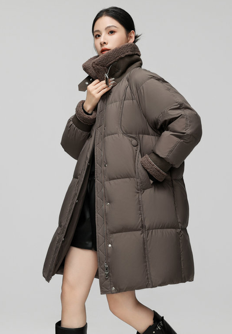 90% down winter new Korean version warm down jacket CA24112101BK