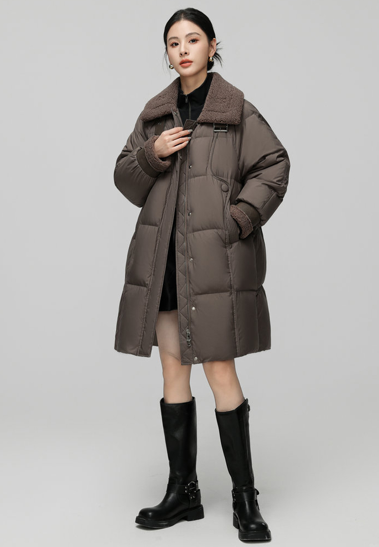 90% down winter new Korean version warm down jacket CA24112101BK