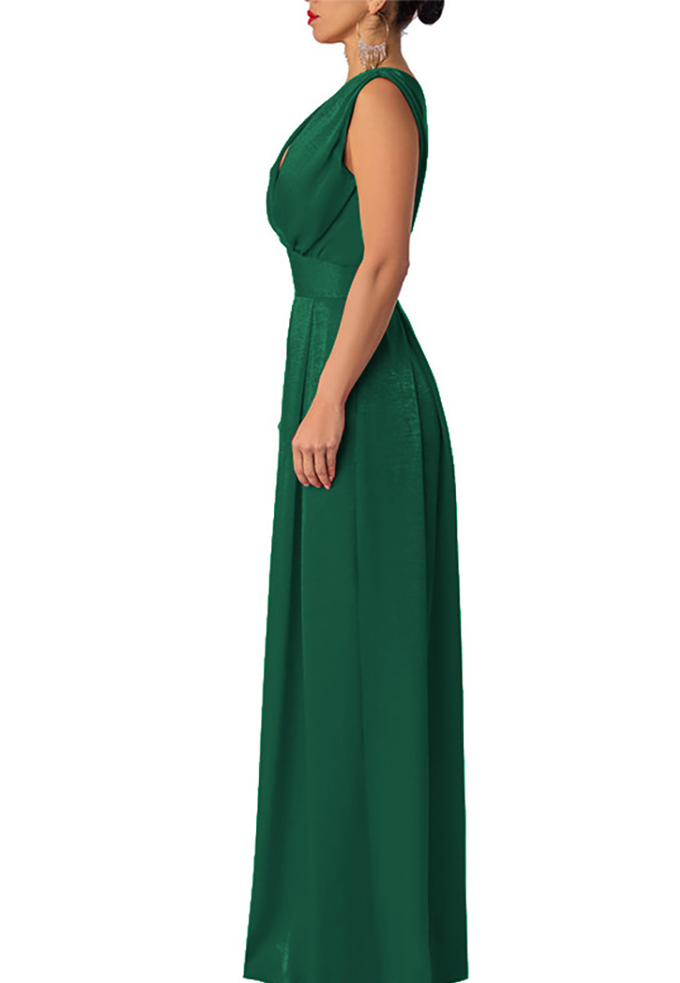 European and American Slim-Fit High-Waisted Wide-Leg Jumpsuit CA25091501RD