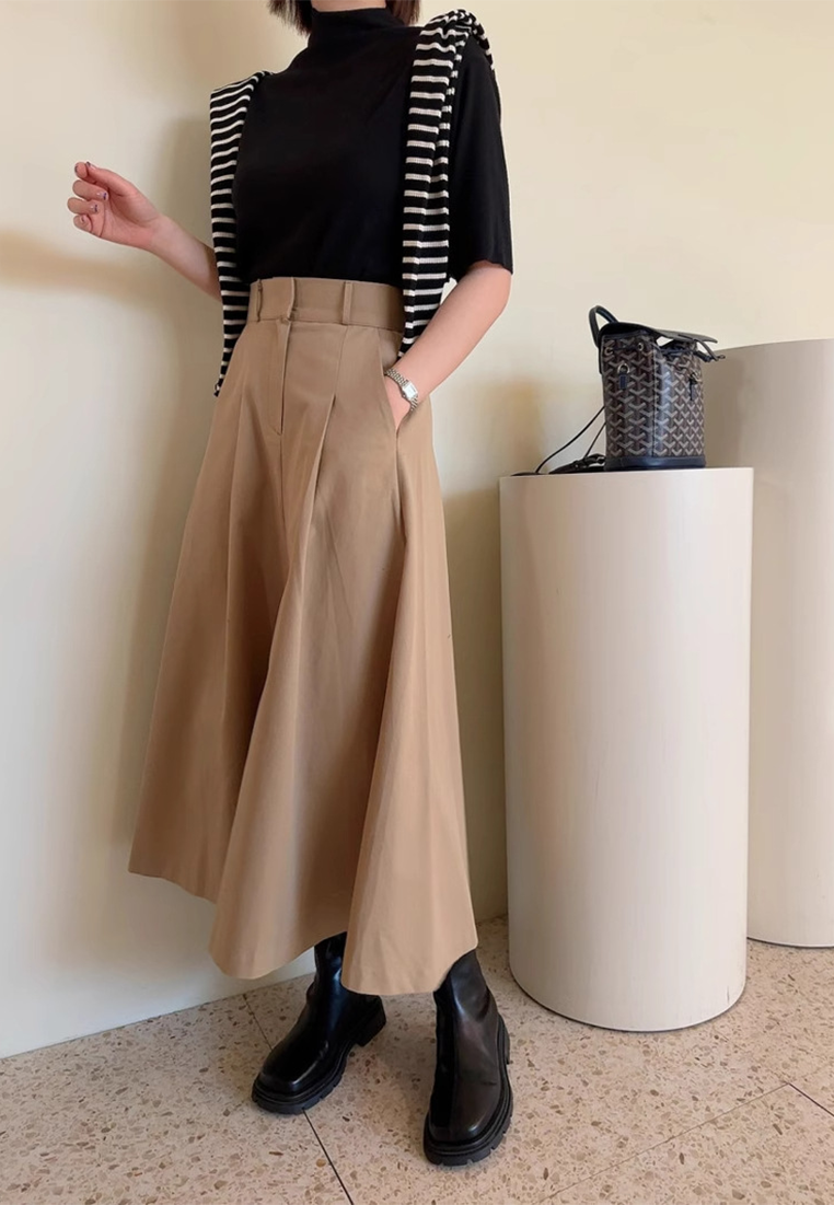 Korean chic spring new high waist elastic waist skirt CA25022410KI