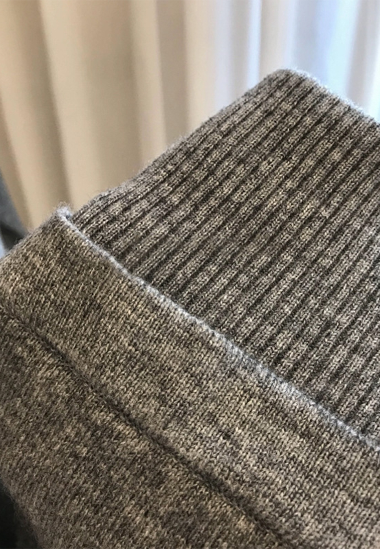 Wool small collar knitted wool short cardigan jacket CA110210