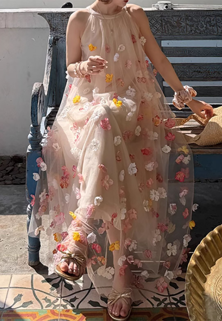 2025 Spring New Long Halter Vest Dress CA25032710MT