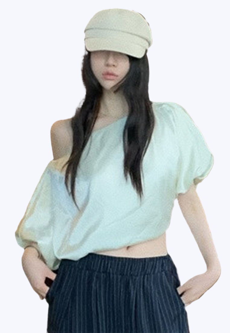 Korean new fashion all-match solid color tops CA25070910W