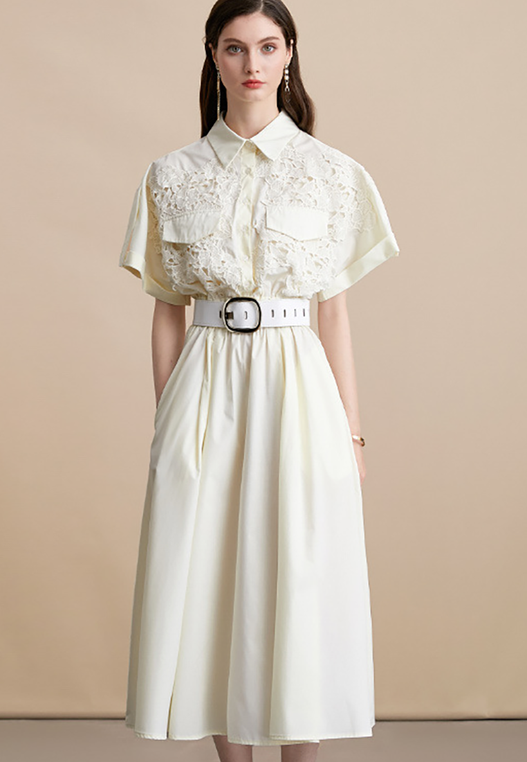 Summer New Lace Shirt Dress  CA25091510BE