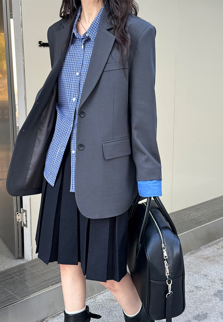 New loose casual suit jacket CA25102410GY