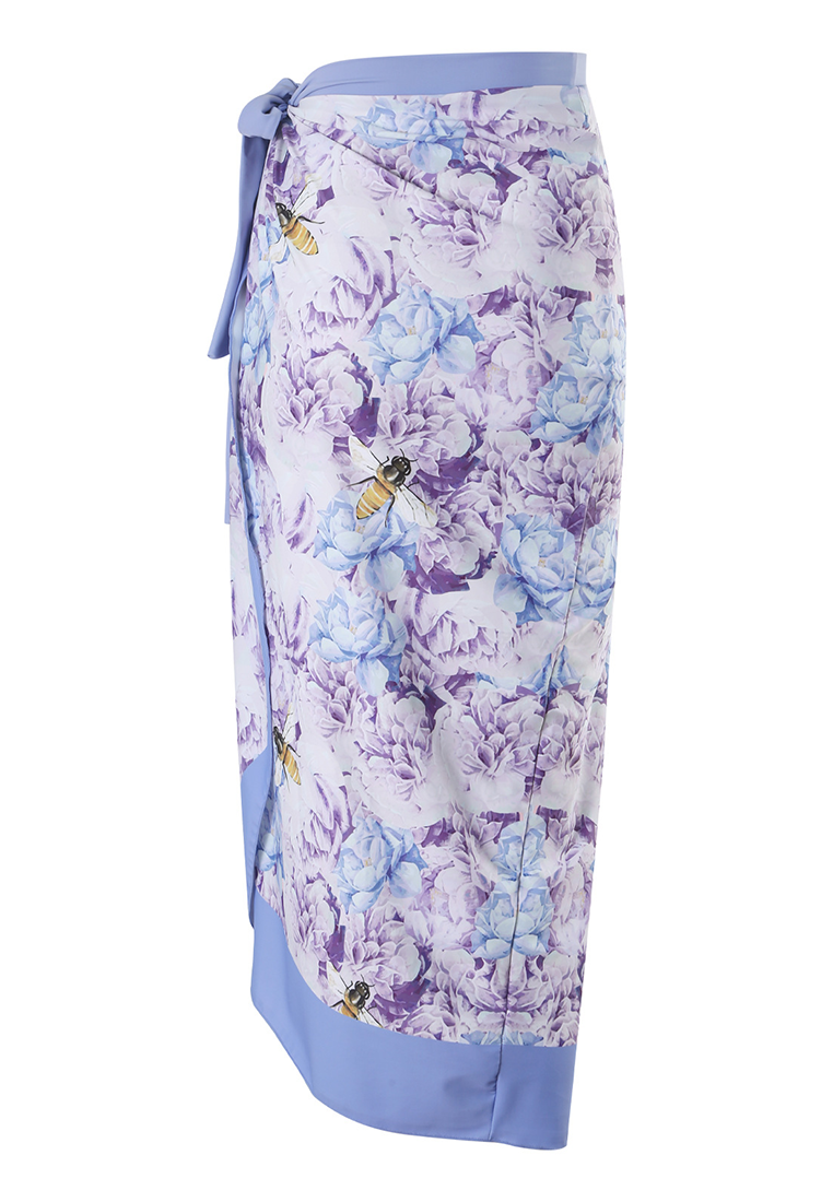 Retro backless flower one-piece swimsuit + chiffon skirt CA25030510PI