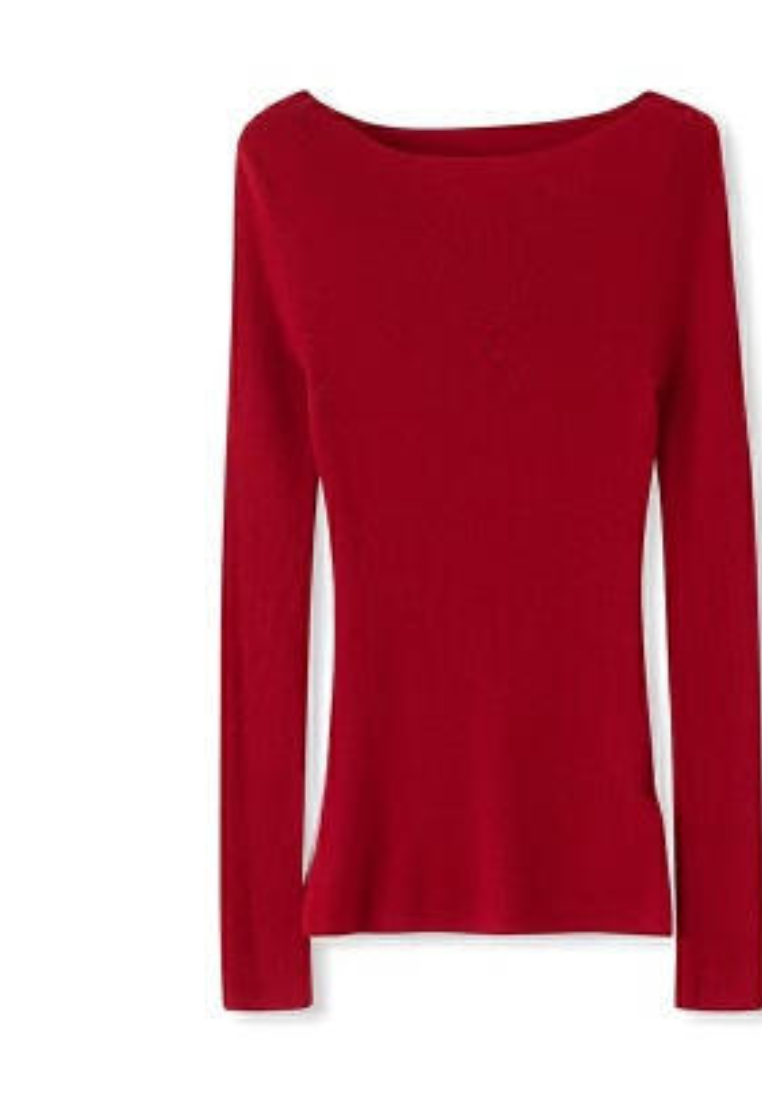 Wool Knit Fashionable and Simple Top CA25110310GY