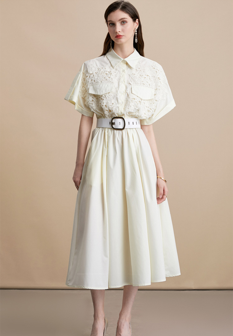 Summer New Lace Shirt Dress  CA25091510BE