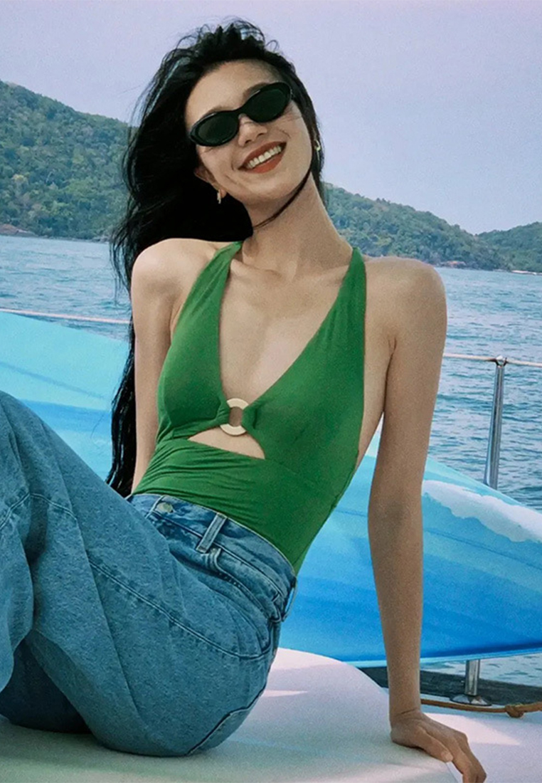 New one-piece suspender swimsuit CA24032110GR