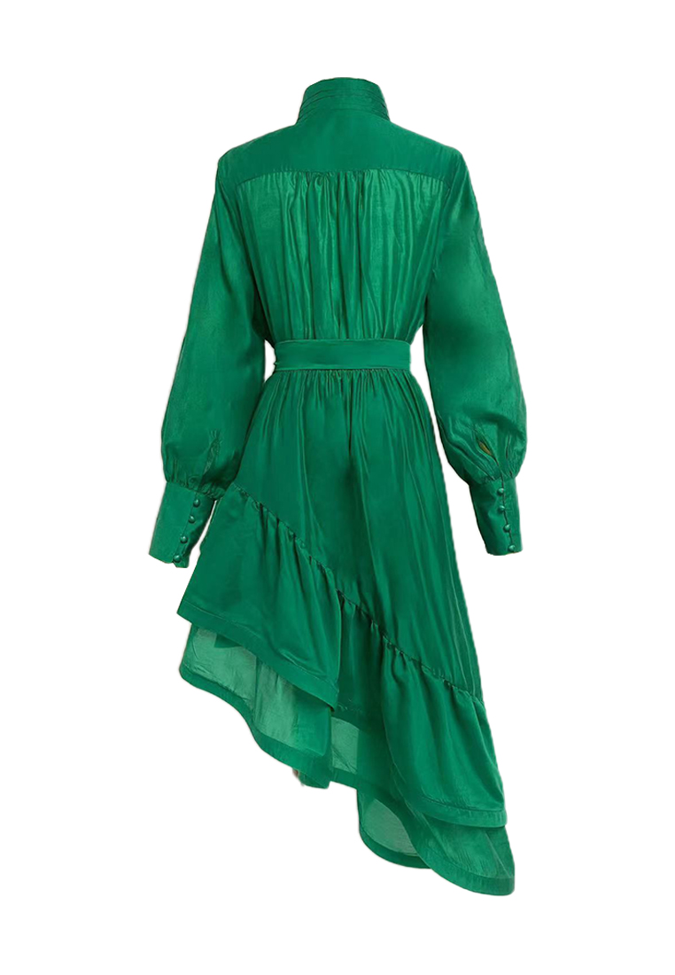 2024 new stand up collar slim fit long dress CA24081610GR