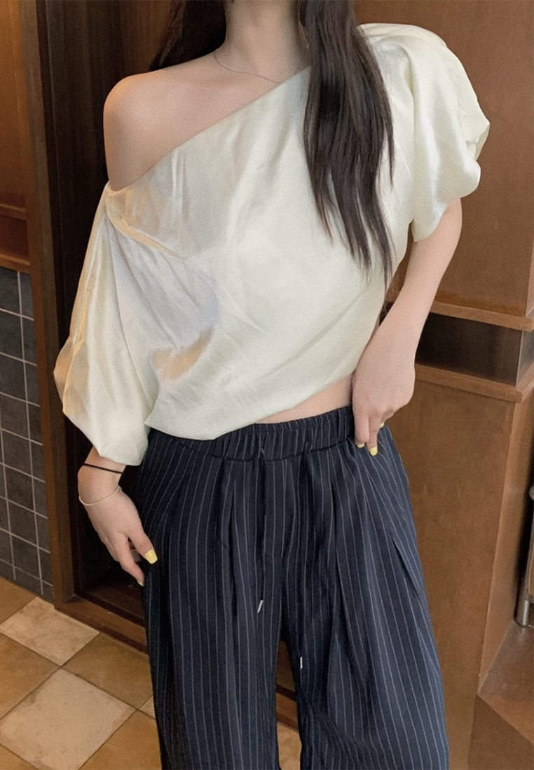 Korean new fashion all-match solid color tops CA25070910W