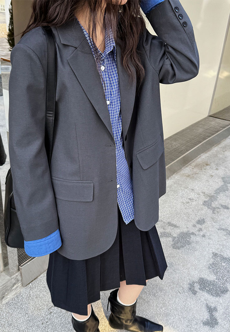 New loose casual suit jacket CA25102410GY