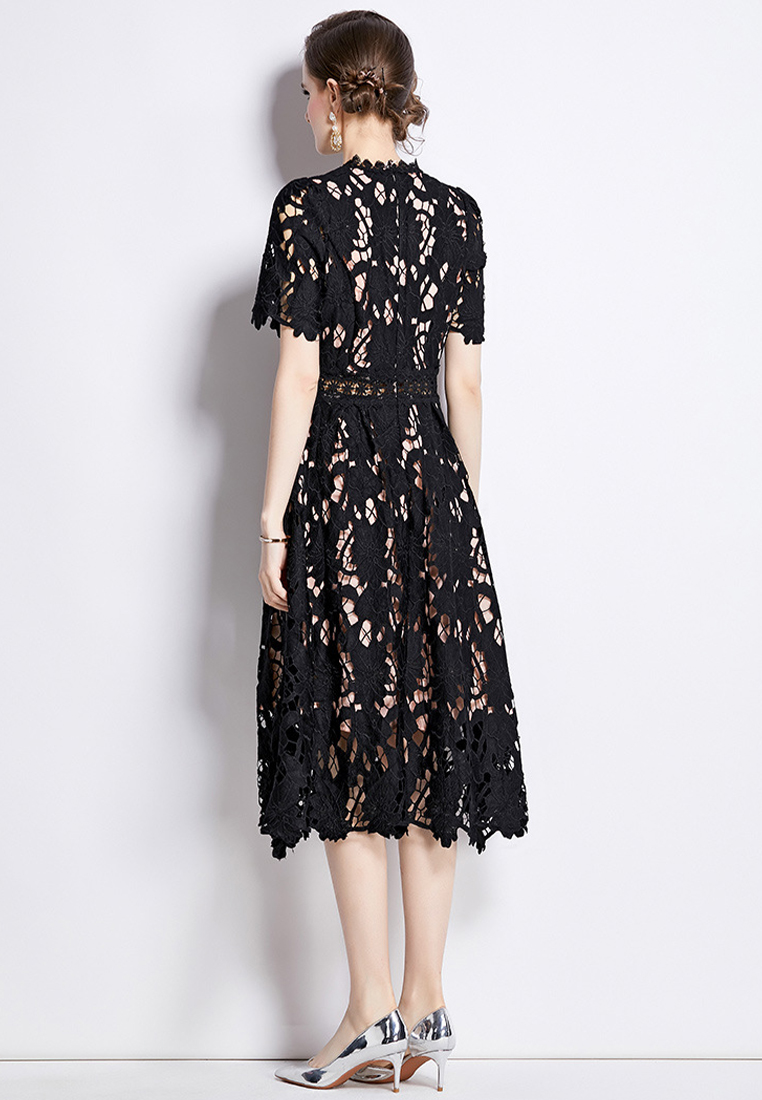 2024 Fashionable and Stylish Round Neck Dress CA24032610BK