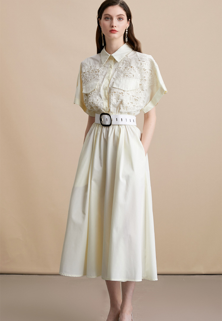 Summer New Lace Shirt Dress  CA25091510BE