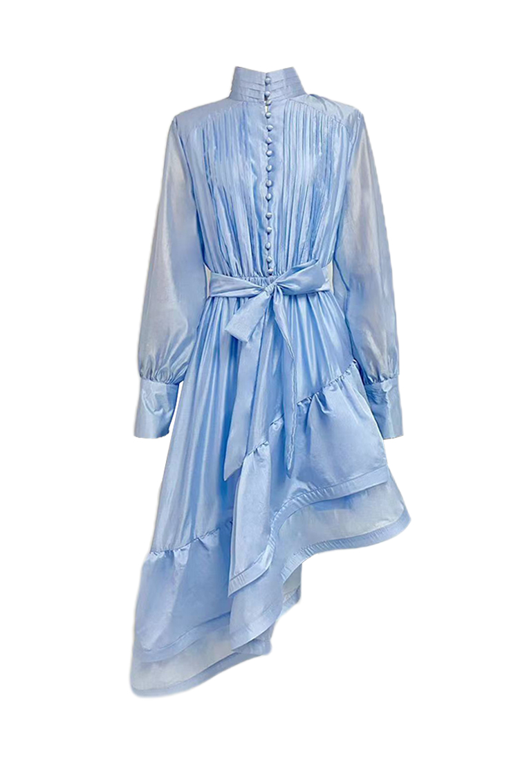 2024 new stand up collar slim fit long dress CA24081610GR