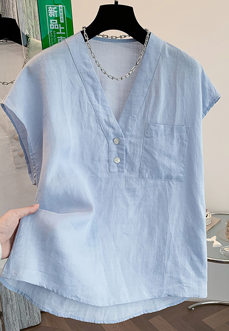 New lightweight breathable cotton and linen shirt CA25070910W