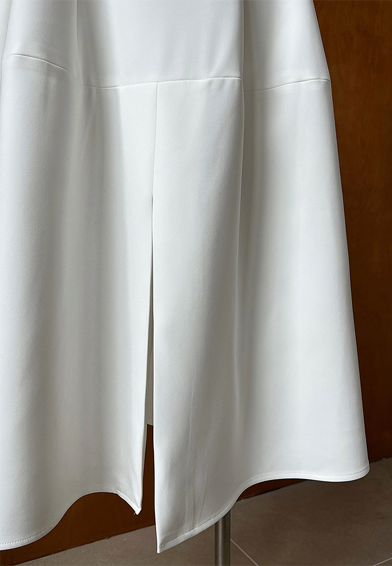 2024 New Waistband Dress Solid Summer CA24041010W