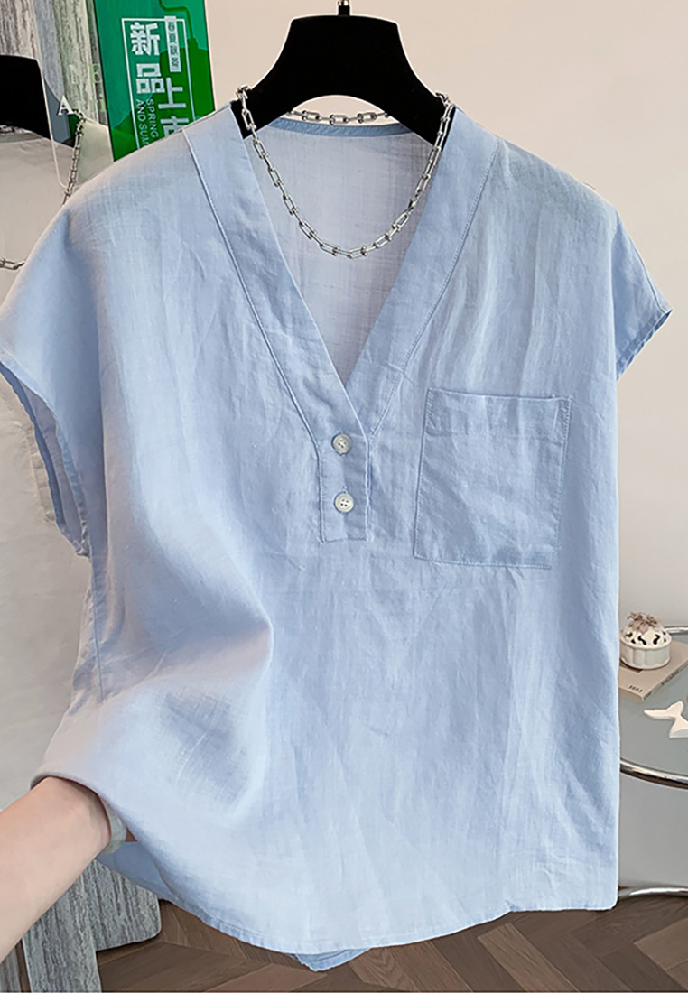 New lightweight breathable cotton and linen shirt CA25070910W