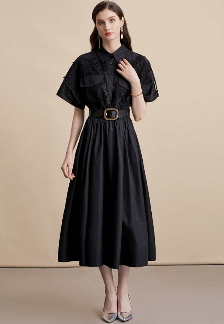 Summer New Lace Shirt Dress  CA25091510BE
