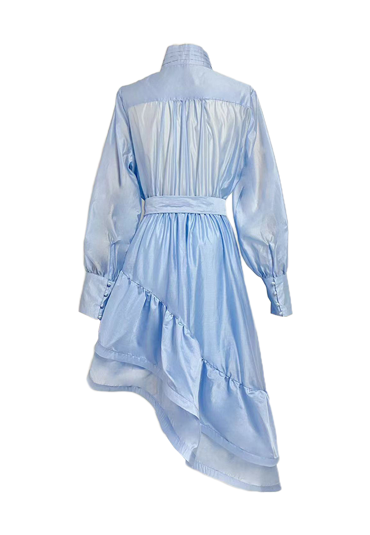 2024 new stand up collar slim fit long dress CA24081610GR