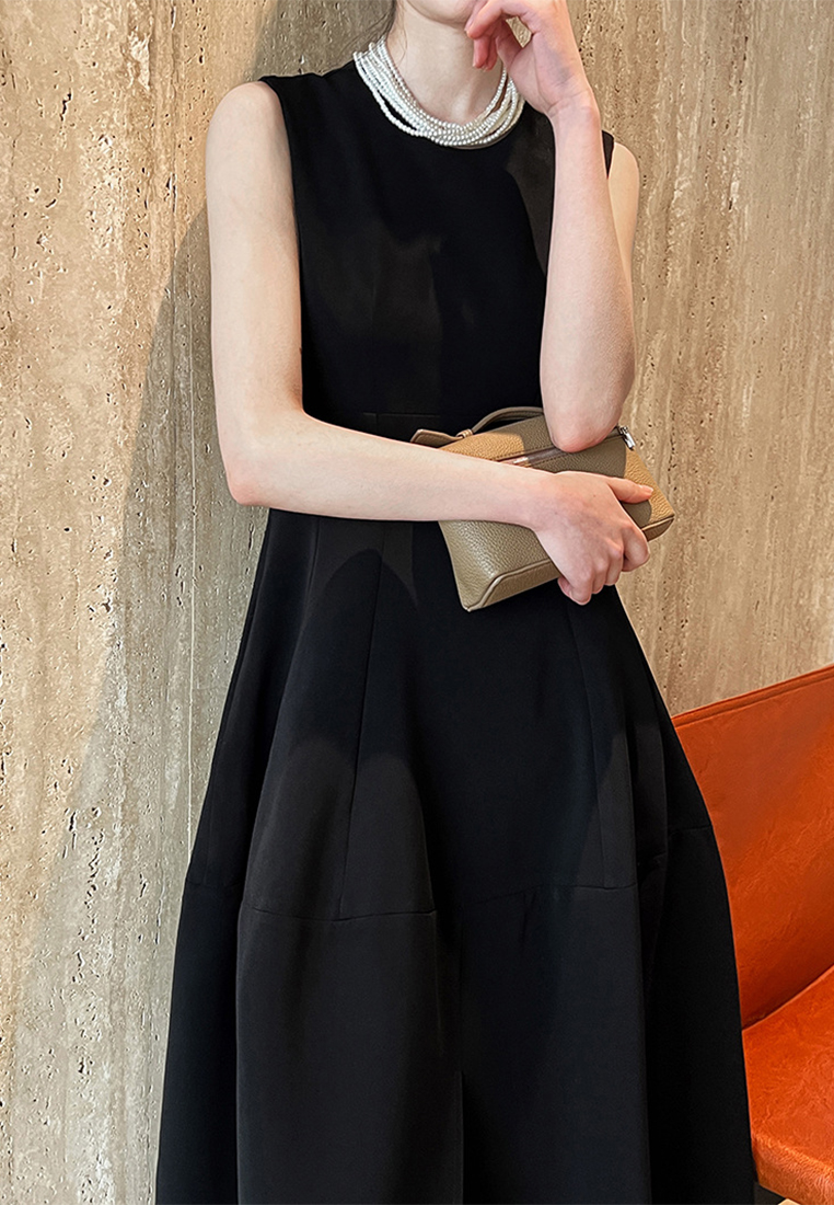 2024 New Waistband Dress Solid Summer CA24041010W