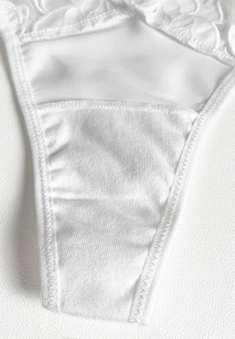 Ultra-thin rose embroidered lace sexy underwear set CA24112010BK